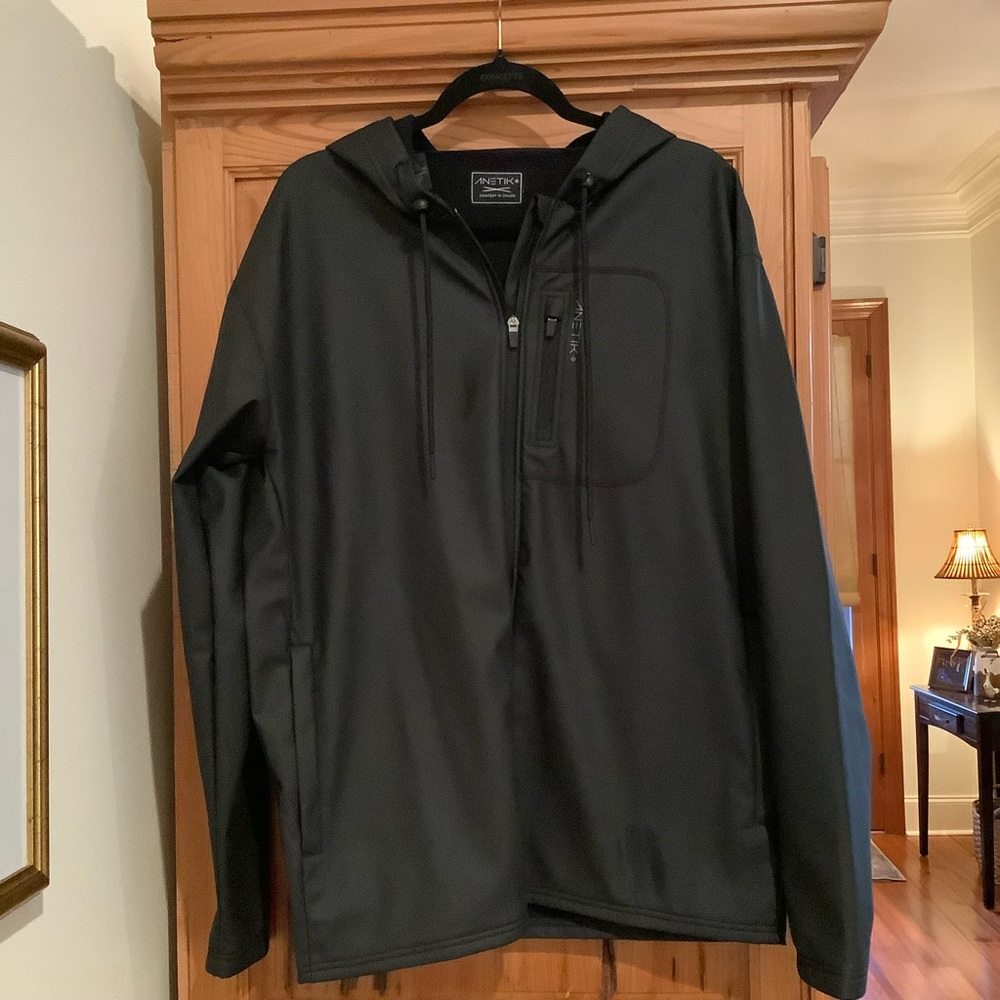 Men's Black Raincoat by Anetik